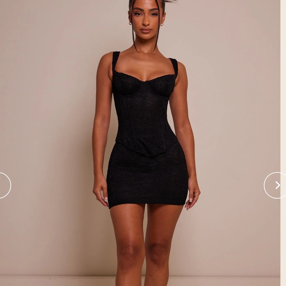 Marsthelabel 2 piece black lace dress set sold out size UK 14 NWT